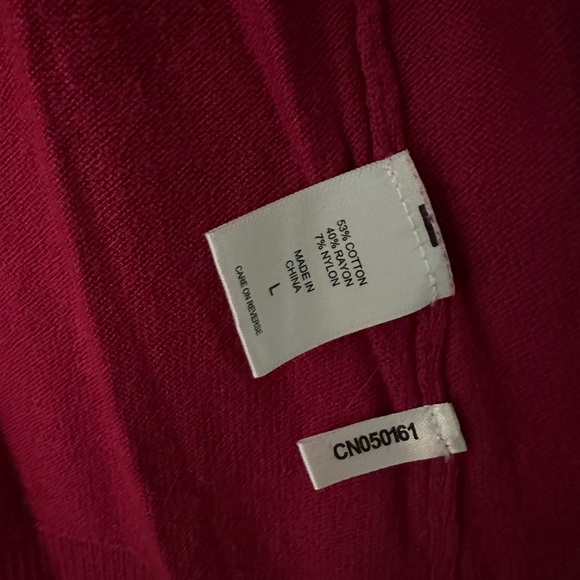 Women's Classic Bright Pink Cardigan - Picture 3 of 4